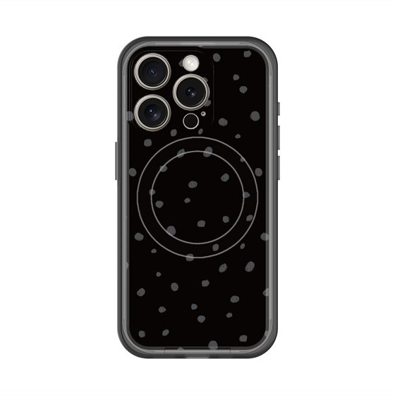 スリムプロテクションプレミアムケース with MagSafe［ Drawing Dot - Black ］