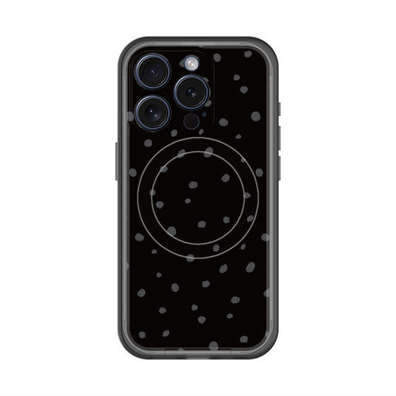 スリムプロテクションプレミアムケース with MagSafe［ Drawing Dot - Black ］