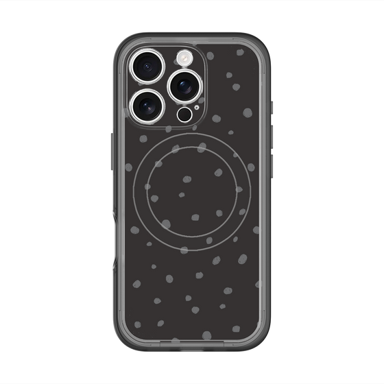 スリムプロテクションプレミアムケース with MagSafe［ Drawing Dot - Black ］