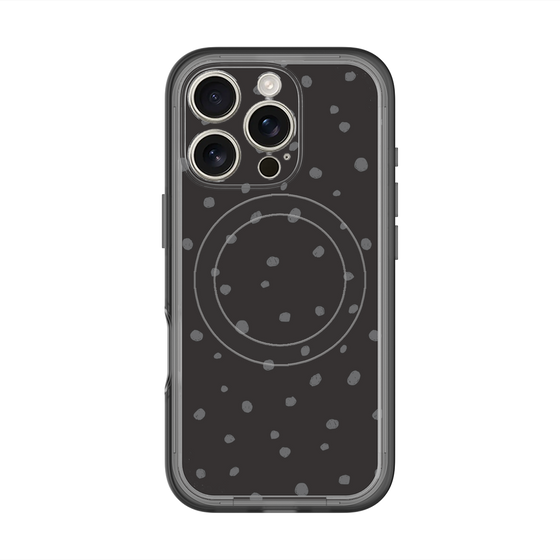 スリムプロテクションプレミアムケース with MagSafe［ Drawing Dot - Black ］