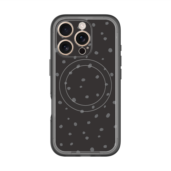 スリムプロテクションプレミアムケース with MagSafe［ Drawing Dot - Black ］