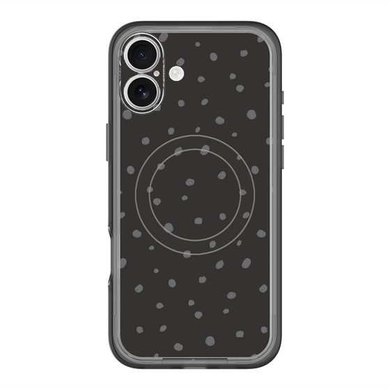 スリムプロテクションプレミアムケース with MagSafe［ Drawing Dot - Black ］