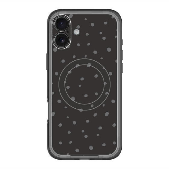 スリムプロテクションプレミアムケース with MagSafe［ Drawing Dot - Black ］