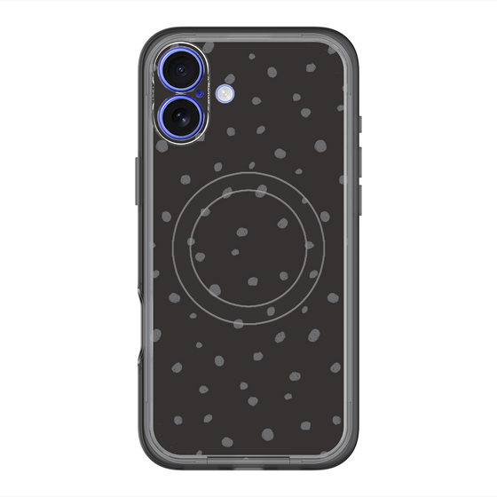 スリムプロテクションプレミアムケース with MagSafe［ Drawing Dot - Black ］