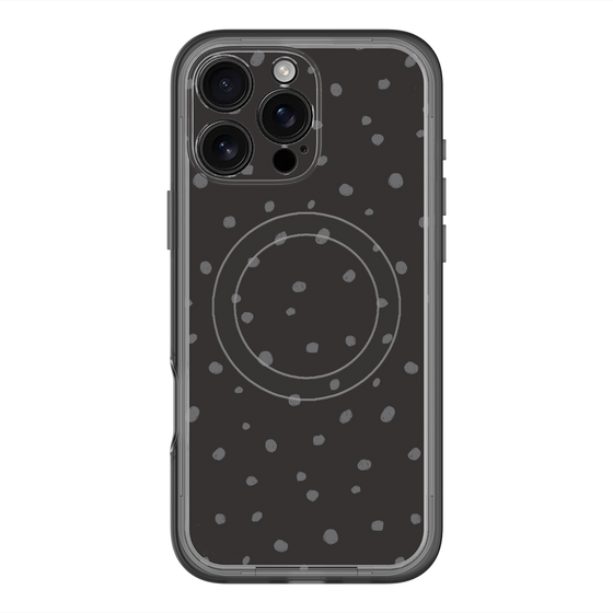 スリムプロテクションプレミアムケース with MagSafe［ Drawing Dot - Black ］