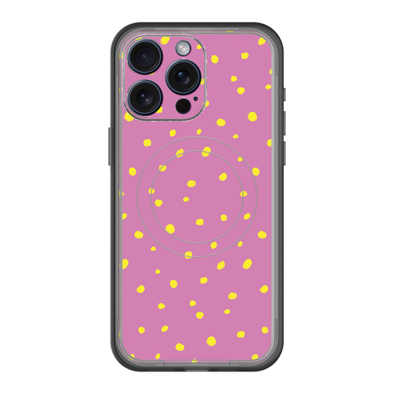 スリムプロテクションプレミアムケース with MagSafe［ Drawing Dot - Pink ］