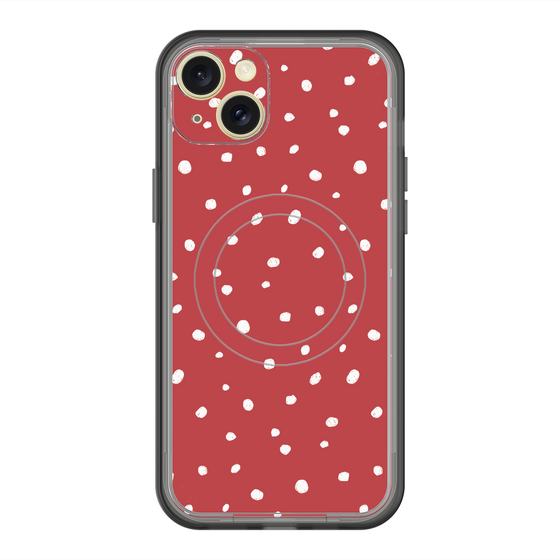 スリムプロテクションプレミアムケース with MagSafe［ Drawing Dot - Red ］