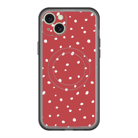 スリムプロテクションプレミアムケース with MagSafe［ Drawing Dot - Red ］