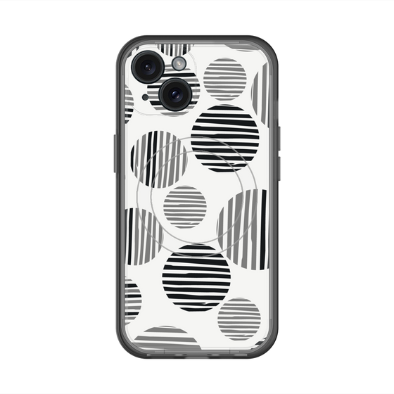 スリムプロテクションプレミアムケース with MagSafe［ Nordic Dot - Black ］