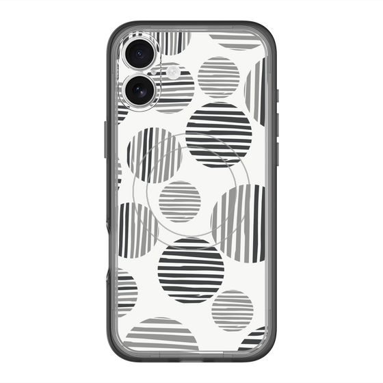 スリムプロテクションプレミアムケース with MagSafe［ Nordic Dot - Black ］
