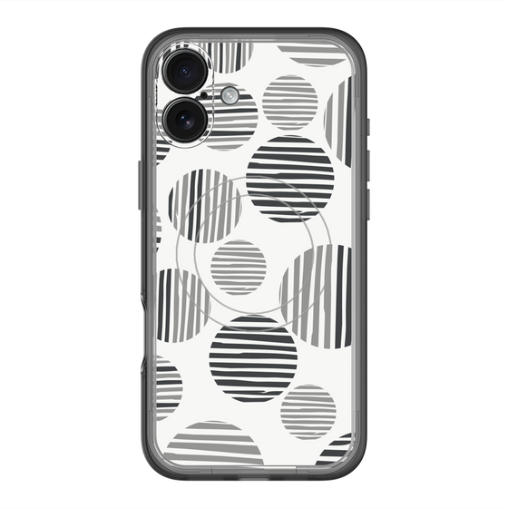 スリムプロテクションプレミアムケース with MagSafe［ Nordic Dot - Black ］