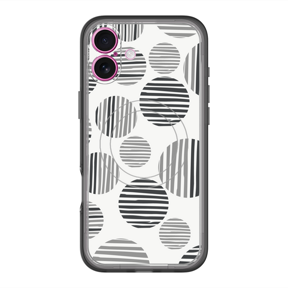 スリムプロテクションプレミアムケース with MagSafe［ Nordic Dot - Black ］