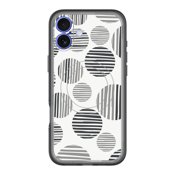 スリムプロテクションプレミアムケース with MagSafe［ Nordic Dot - Black ］