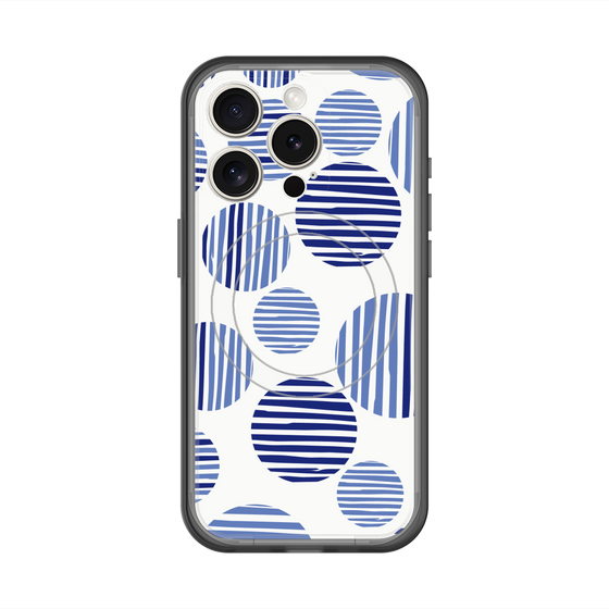 スリムプロテクションプレミアムケース with MagSafe［ Nordic Dot - Blue ］