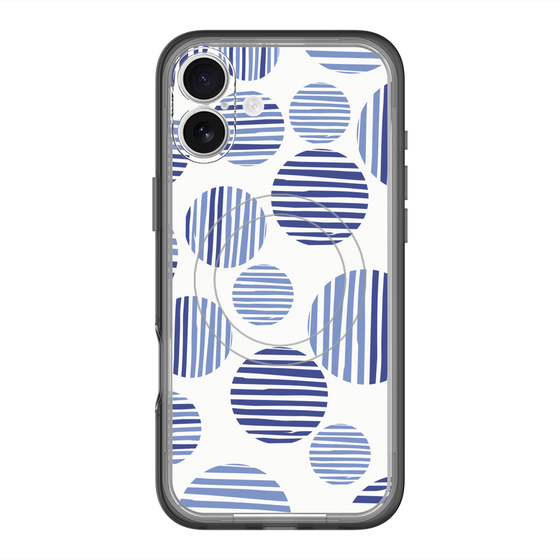 スリムプロテクションプレミアムケース with MagSafe［ Nordic Dot - Blue ］