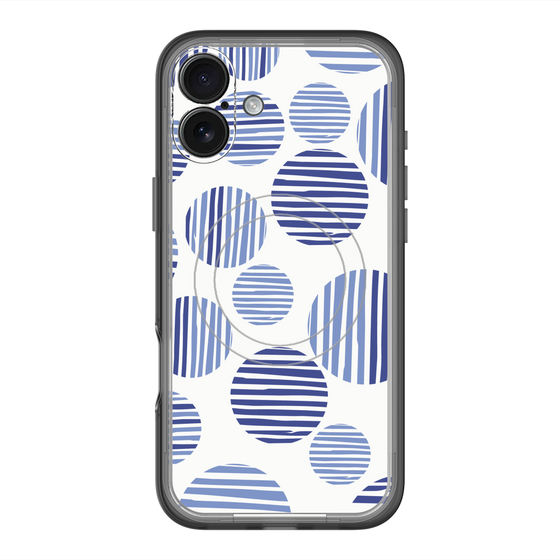 スリムプロテクションプレミアムケース with MagSafe［ Nordic Dot - Blue ］