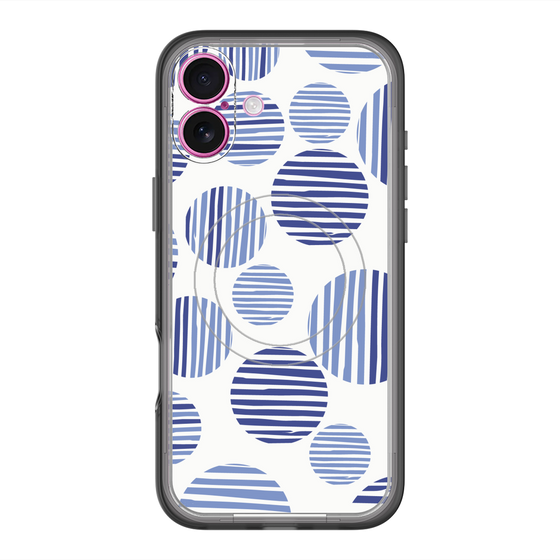 スリムプロテクションプレミアムケース with MagSafe［ Nordic Dot - Blue ］