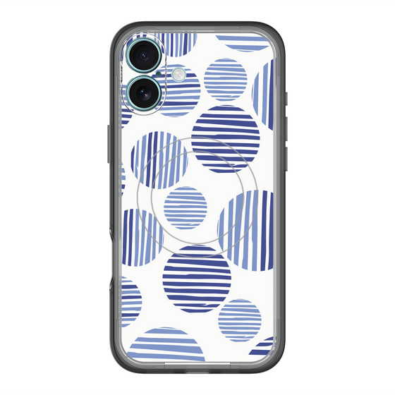 スリムプロテクションプレミアムケース with MagSafe［ Nordic Dot - Blue ］