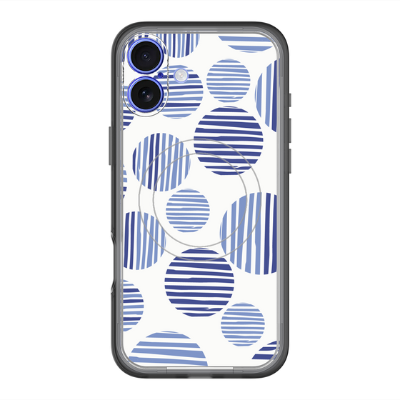 スリムプロテクションプレミアムケース with MagSafe［ Nordic Dot - Blue ］