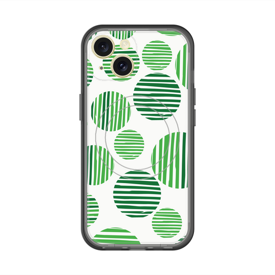 スリムプロテクションプレミアムケース with MagSafe［ Nordic Dot - Green ］