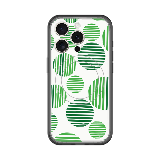 スリムプロテクションプレミアムケース with MagSafe［ Nordic Dot - Green ］
