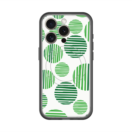 スリムプロテクションプレミアムケース with MagSafe［ Nordic Dot - Green ］