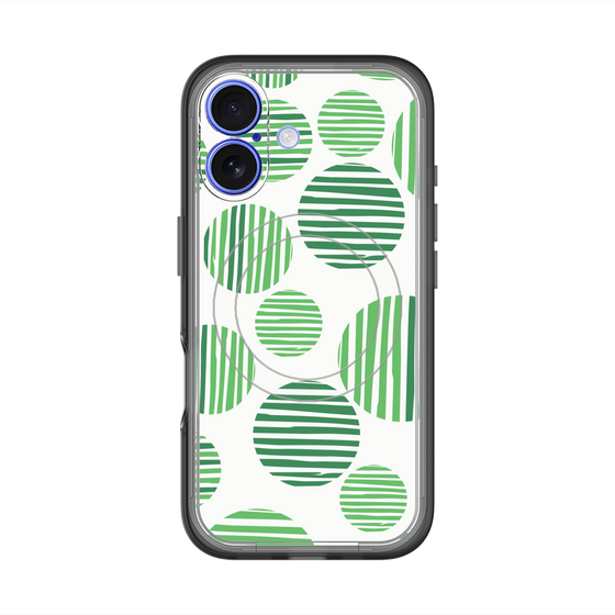 スリムプロテクションプレミアムケース with MagSafe［ Nordic Dot - Green ］