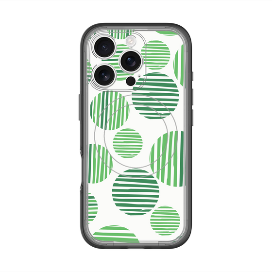 スリムプロテクションプレミアムケース with MagSafe［ Nordic Dot - Green ］