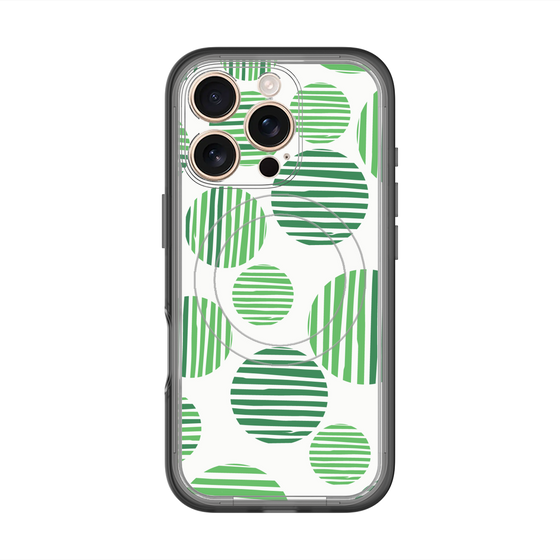 スリムプロテクションプレミアムケース with MagSafe［ Nordic Dot - Green ］