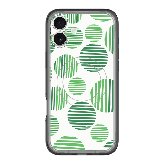 スリムプロテクションプレミアムケース with MagSafe［ Nordic Dot - Green ］