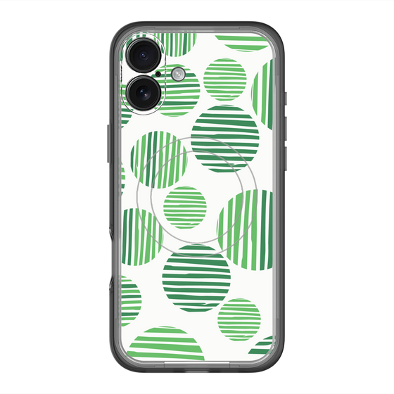 スリムプロテクションプレミアムケース with MagSafe［ Nordic Dot - Green ］