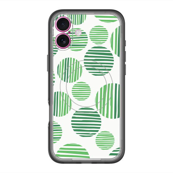 スリムプロテクションプレミアムケース with MagSafe［ Nordic Dot - Green ］