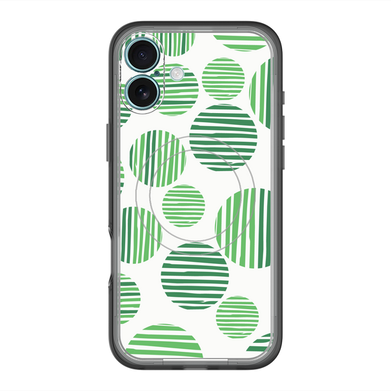 スリムプロテクションプレミアムケース with MagSafe［ Nordic Dot - Green ］