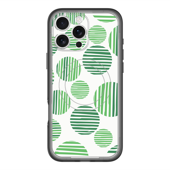 スリムプロテクションプレミアムケース with MagSafe［ Nordic Dot - Green ］