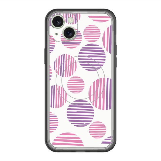 スリムプロテクションプレミアムケース with MagSafe［ Nordic Dot - Pink ］