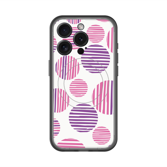 スリムプロテクションプレミアムケース with MagSafe［ Nordic Dot - Pink ］