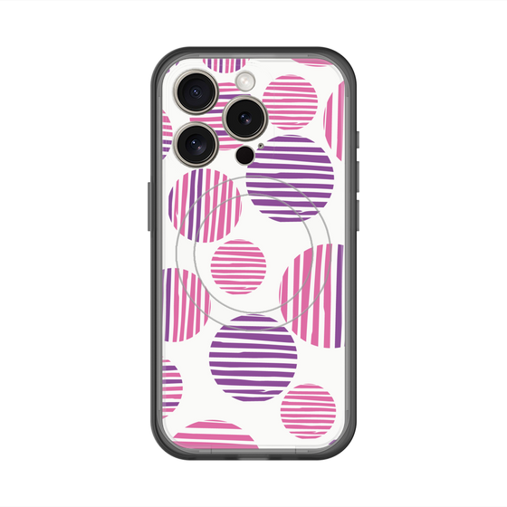 スリムプロテクションプレミアムケース with MagSafe［ Nordic Dot - Pink ］