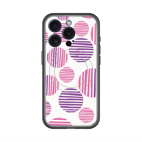 スリムプロテクションプレミアムケース with MagSafe［ Nordic Dot - Pink ］