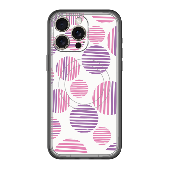 スリムプロテクションプレミアムケース with MagSafe［ Nordic Dot - Pink ］