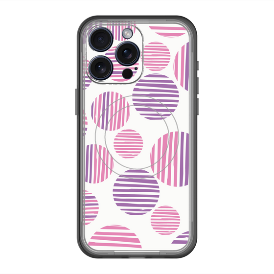 スリムプロテクションプレミアムケース with MagSafe［ Nordic Dot - Pink ］