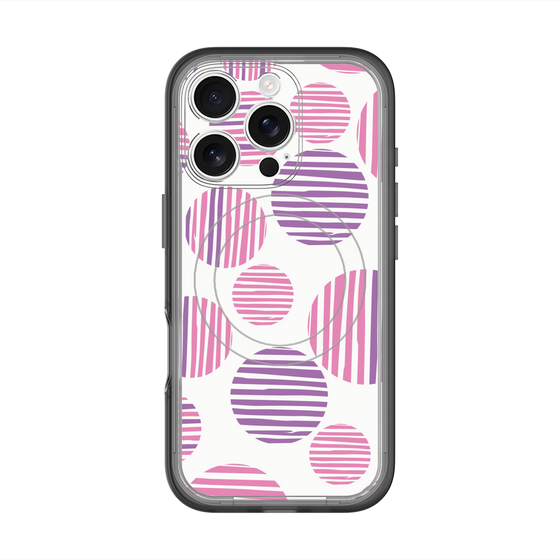 スリムプロテクションプレミアムケース with MagSafe［ Nordic Dot - Pink ］