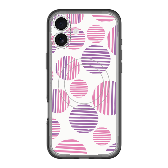 スリムプロテクションプレミアムケース with MagSafe［ Nordic Dot - Pink ］
