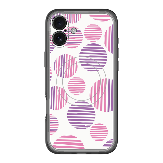 スリムプロテクションプレミアムケース with MagSafe［ Nordic Dot - Pink ］