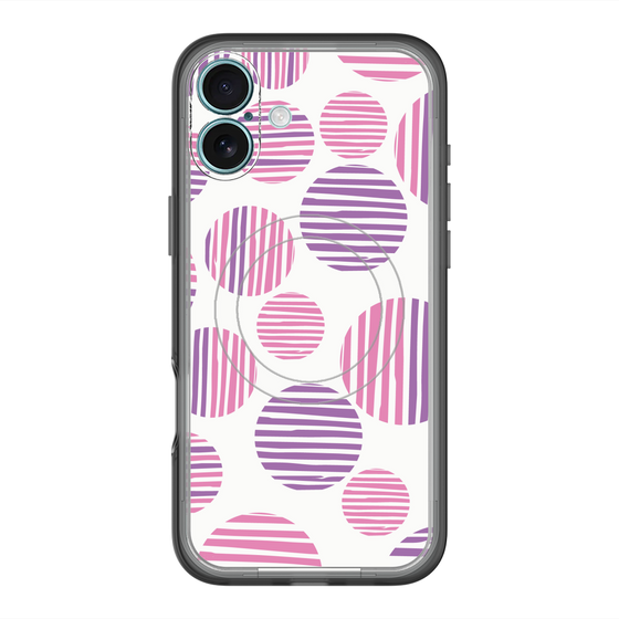スリムプロテクションプレミアムケース with MagSafe［ Nordic Dot - Pink ］