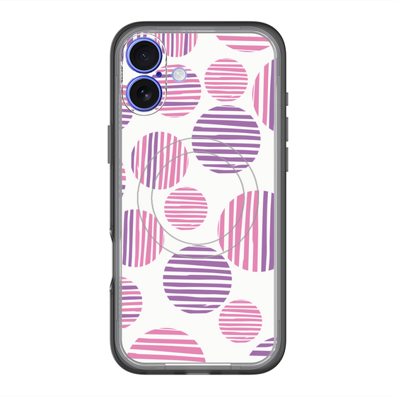 スリムプロテクションプレミアムケース with MagSafe［ Nordic Dot - Pink ］