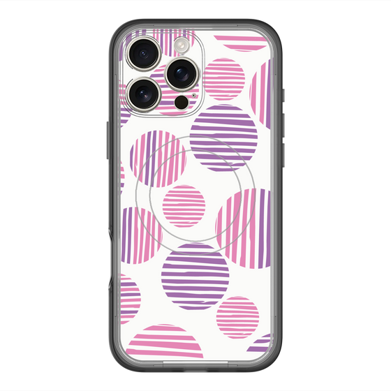 スリムプロテクションプレミアムケース with MagSafe［ Nordic Dot - Pink ］
