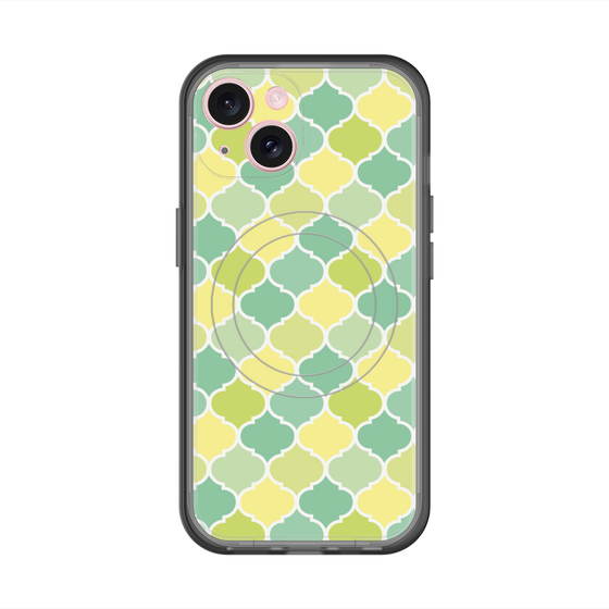 スリムプロテクションプレミアムケース with MagSafe［ Moroccan1 color - Green ］