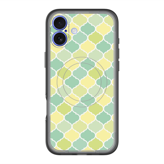 スリムプロテクションプレミアムケース with MagSafe［ Moroccan1 color - Green ］