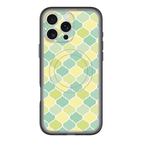 スリムプロテクションプレミアムケース with MagSafe［ Moroccan1 color - Green ］