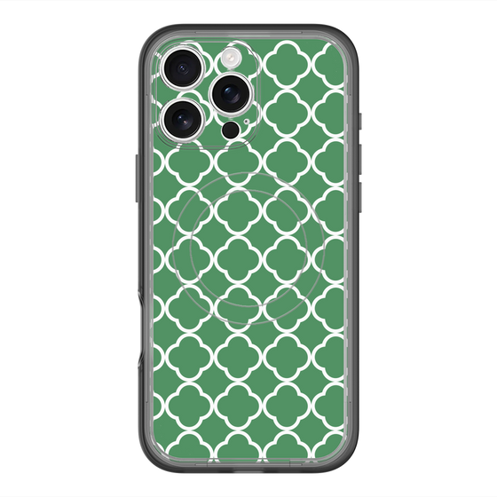 スリムプロテクションプレミアムケース with MagSafe［ Moroccan2 - Green ］